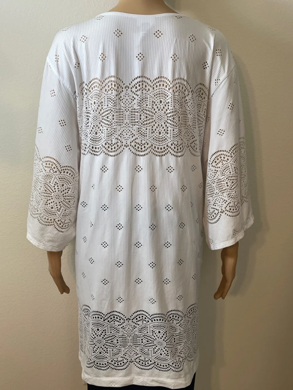 Dotti Beach Cover-Up White V-Neck Tie-Front